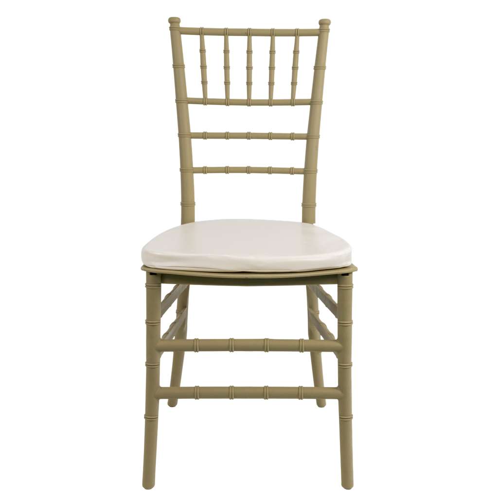 Furvero Chiavari PP sedia banchetto champagne-pistacchio con cuscino