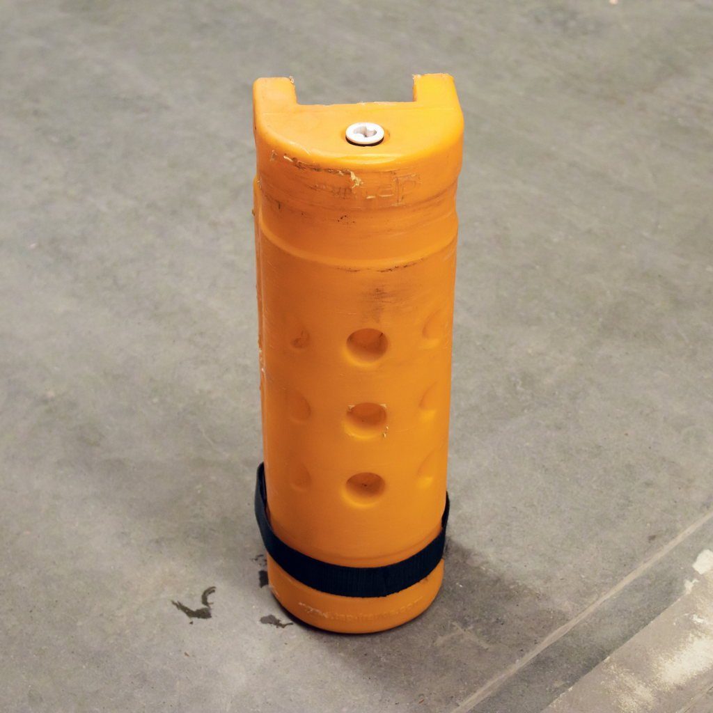Paracolpo montante scaffale plastica gialla H 47 cm