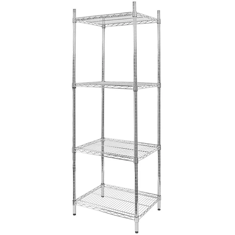 Mega-M scaffale cromato 4 ripiani 60x60x180 cm