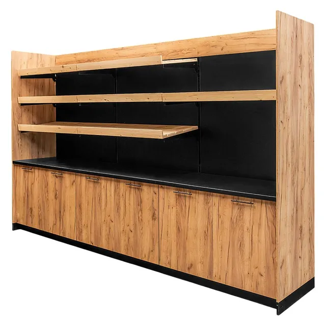 Mega-M Scaffale espositivo cassa 230x364x63 cm rovere