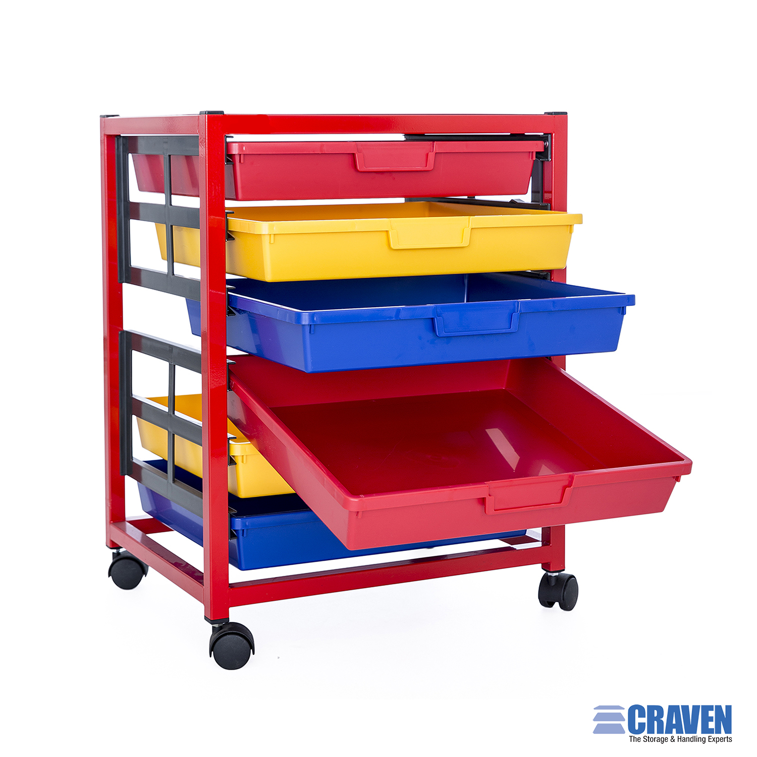 Craven Classroom carrello scuola 6 vaschette A4 rosso