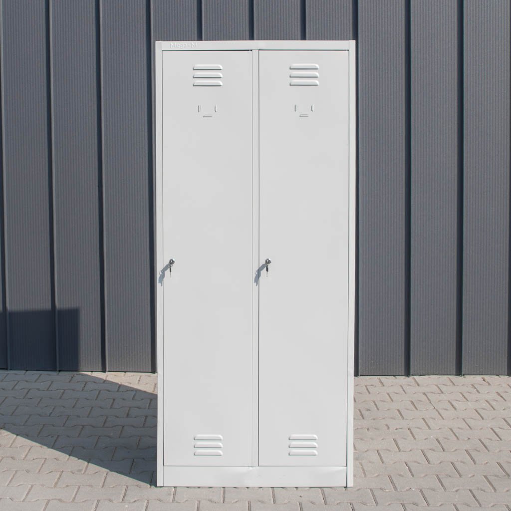 Mega-M S-80 Armadietto Spogliatoio 2 Ante Grigio Acciaio