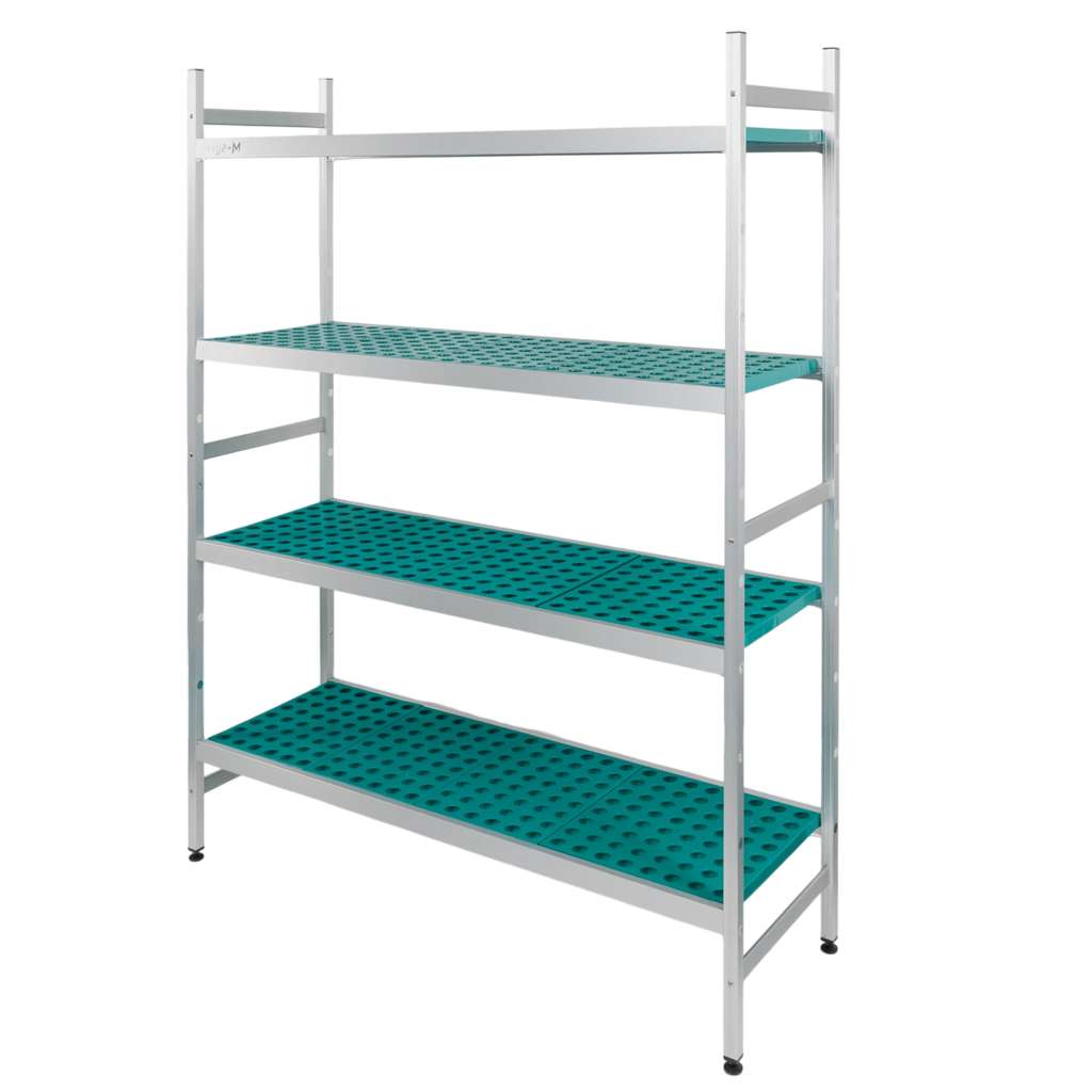 Mega-M Alufri Scaffale Alluminio 120x50x180 4 Ripiani PP