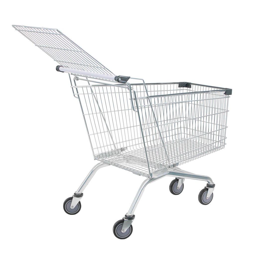 Mega-M YR carrello spesa 215 L maniglia 60 cm zincato