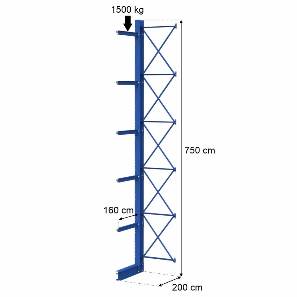 Stow IPE 300 scaffale cantilever monofronte H-750 1500 kg