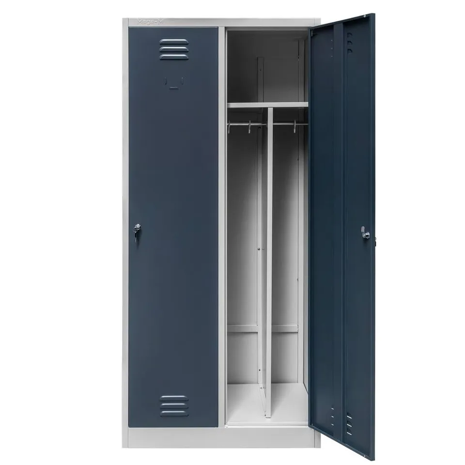 Mega-M S-80 Armadietto Spogliatoio 2 Ante Grigio Grafite Divisori