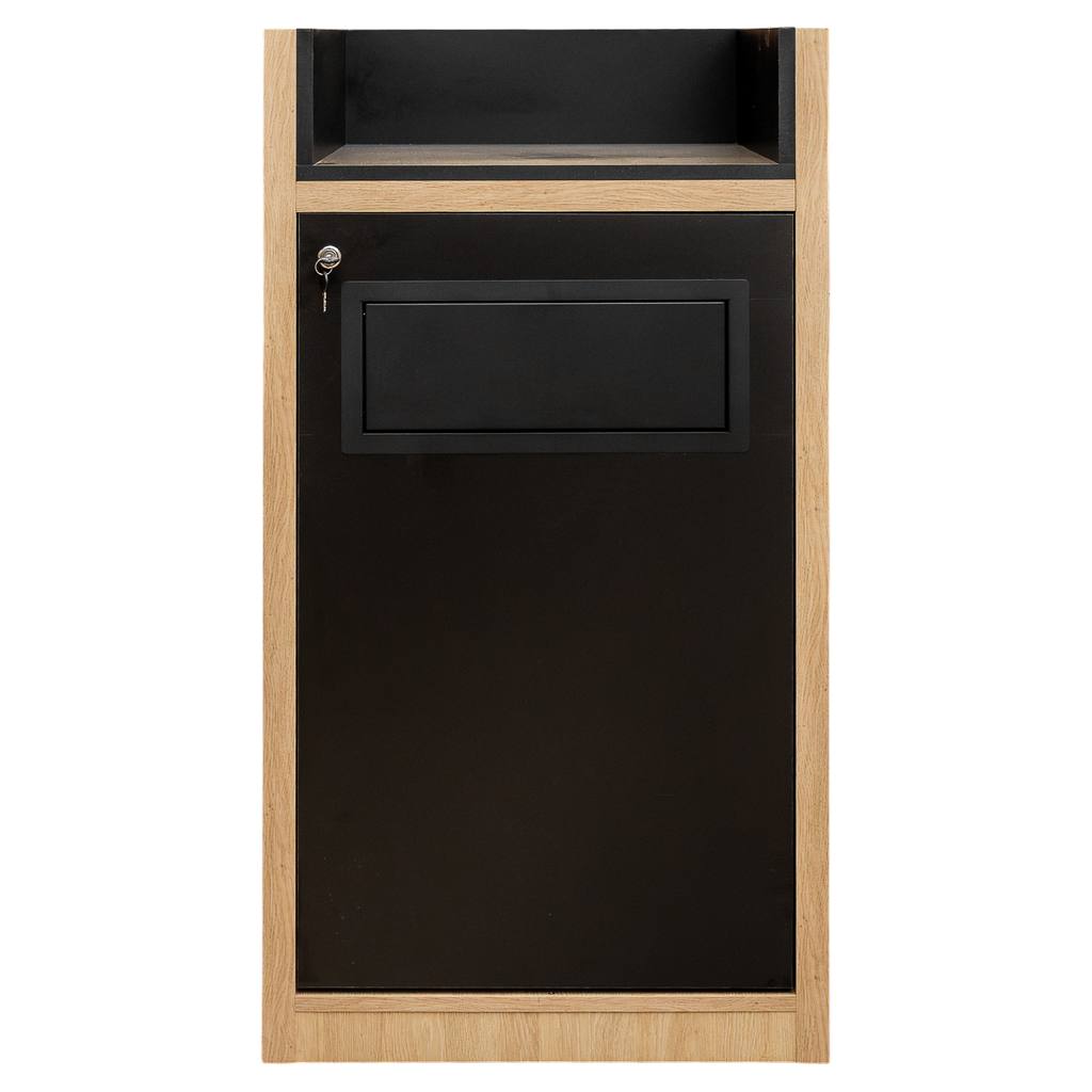 Mega-M Mobile portavassoi con pattumiera rovere pietra 62cm