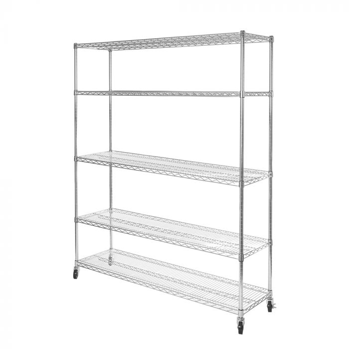 Seville Classics UltraDurable Scaffale Acciaio 5 Ripiani 152 cm