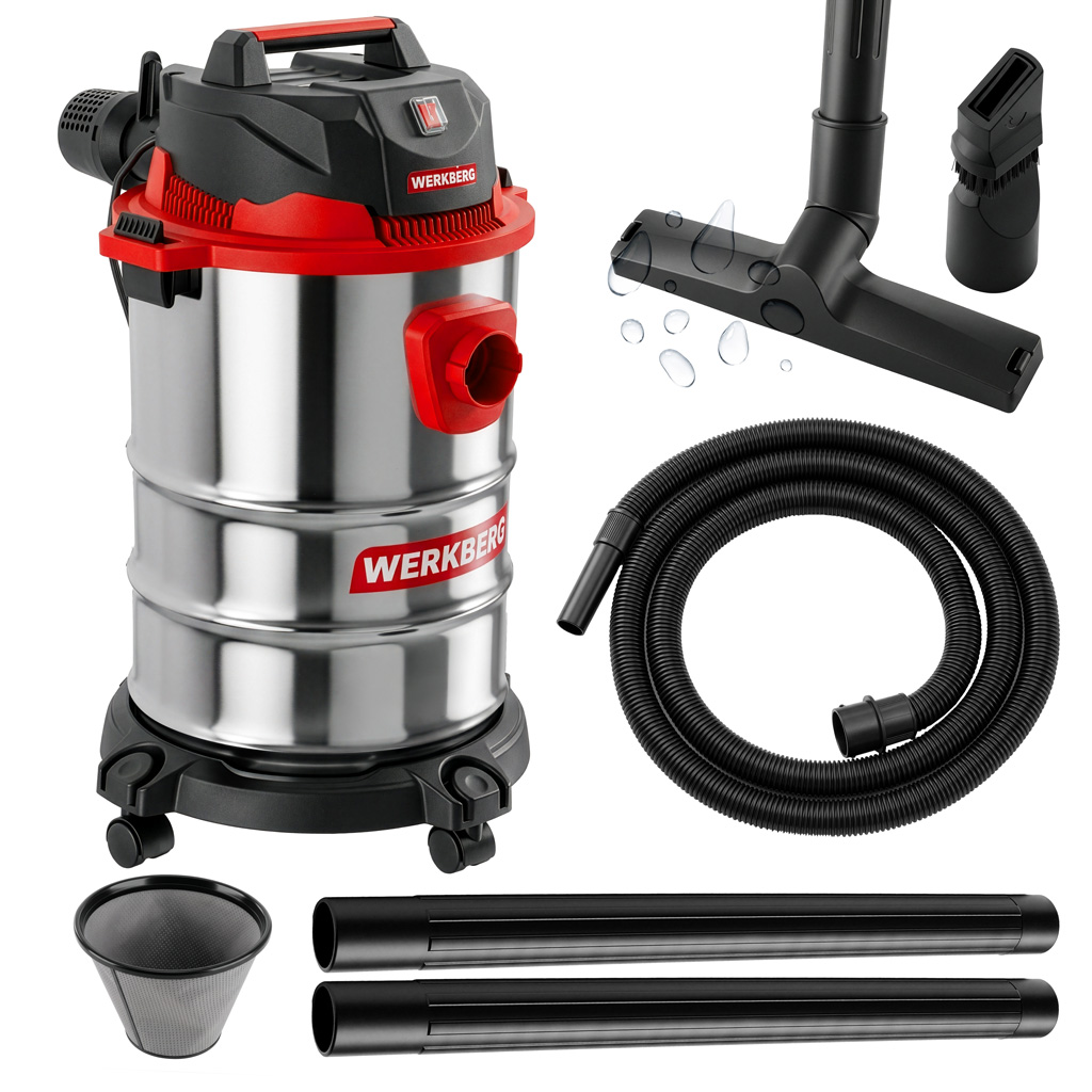 Werkberg ODKTB102 Aspirapolvere Industriale 20L 1200W Wet&Dry