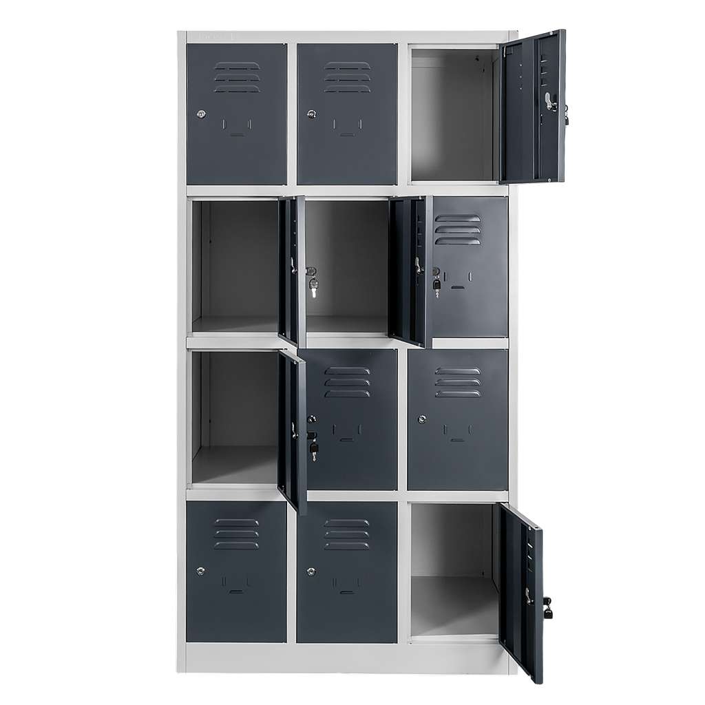 Mega-M 90x50x180 armadio casellario 12 vani grigio grafite