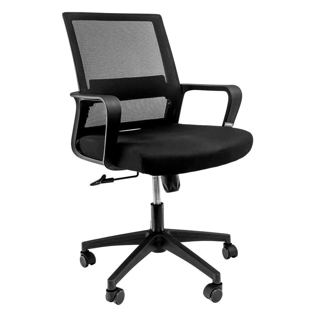 Furvero Basic Sedia Ufficio Girevole Nera Rete 99 cm