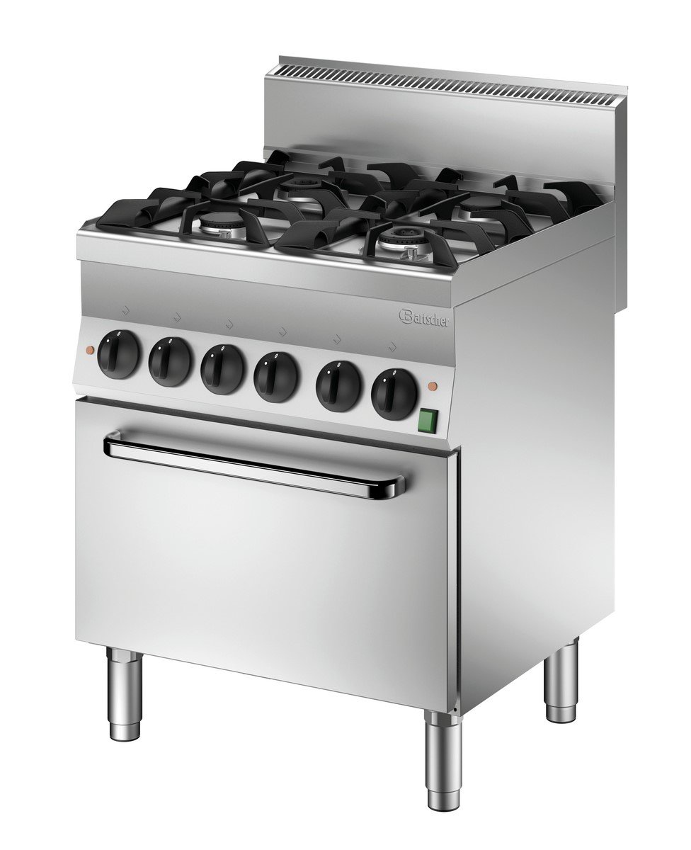 Bartscher 1151143 cucina gas 4 fuochi forno GN 1/1