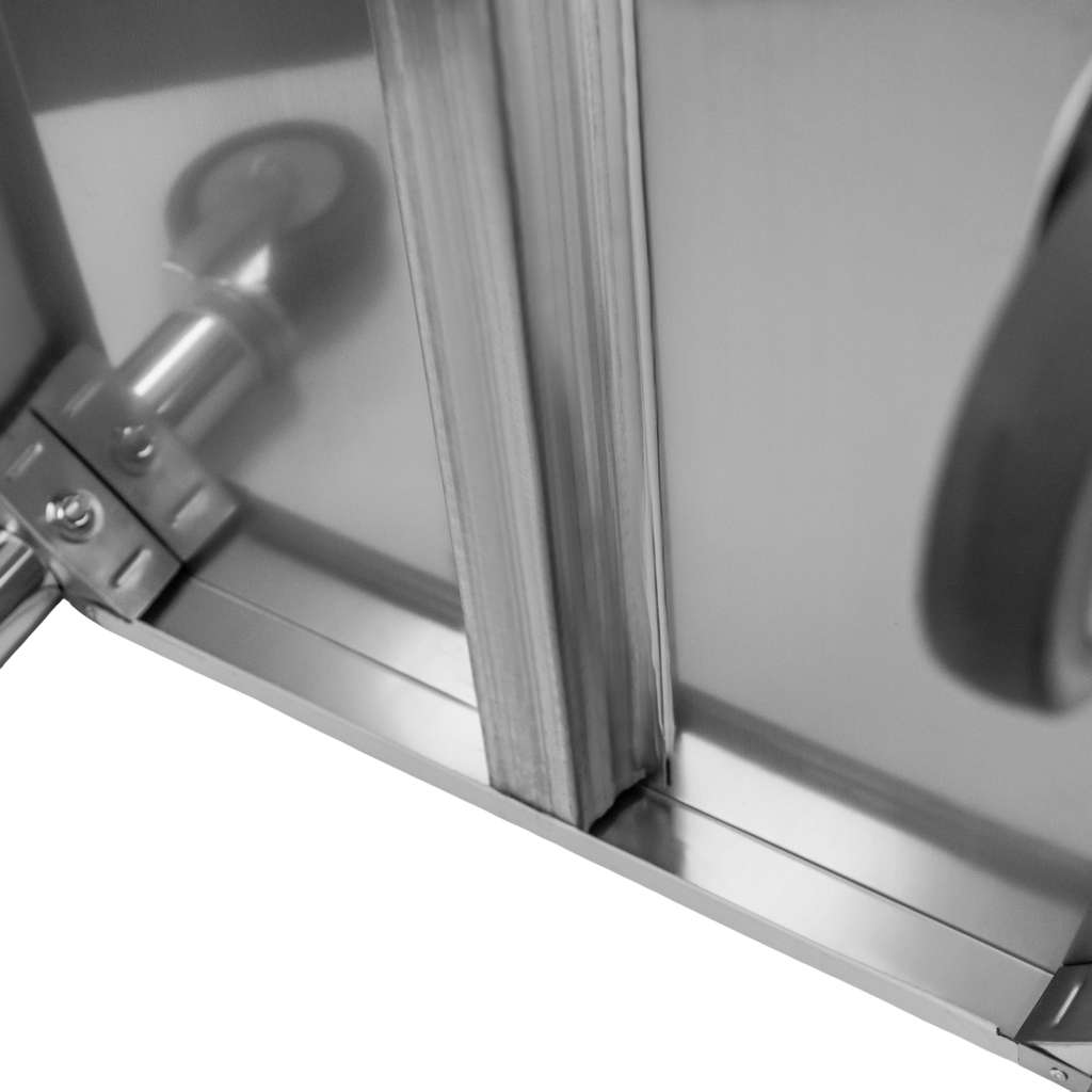 Mega-M X Standard tavolo inox da parete 80x60x85 cm con ripiano