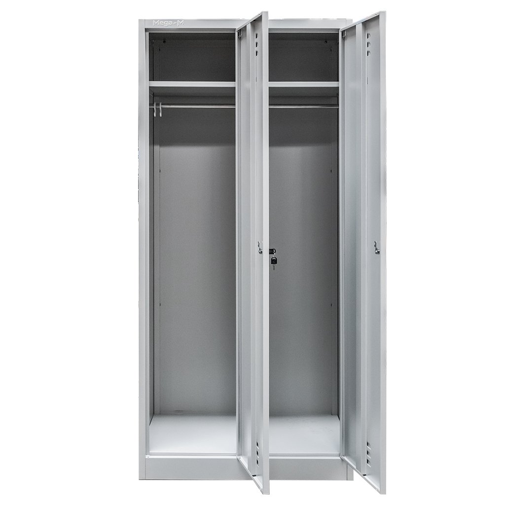 Mega-M S-80 armadietto spogliatoio 2 ante grigio metallo