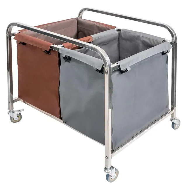 Mega-M Carrello Portabiancheria Hotel 2x200L 90x65x85 cm