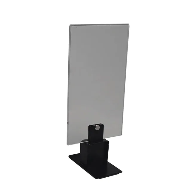 Agosistem portacartello da banco A6 plexi con piedino metallo
