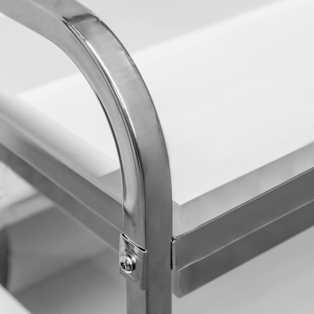 Mega-M Carrello di Servizio Inox 3 Ripiani 95x50x95 cm