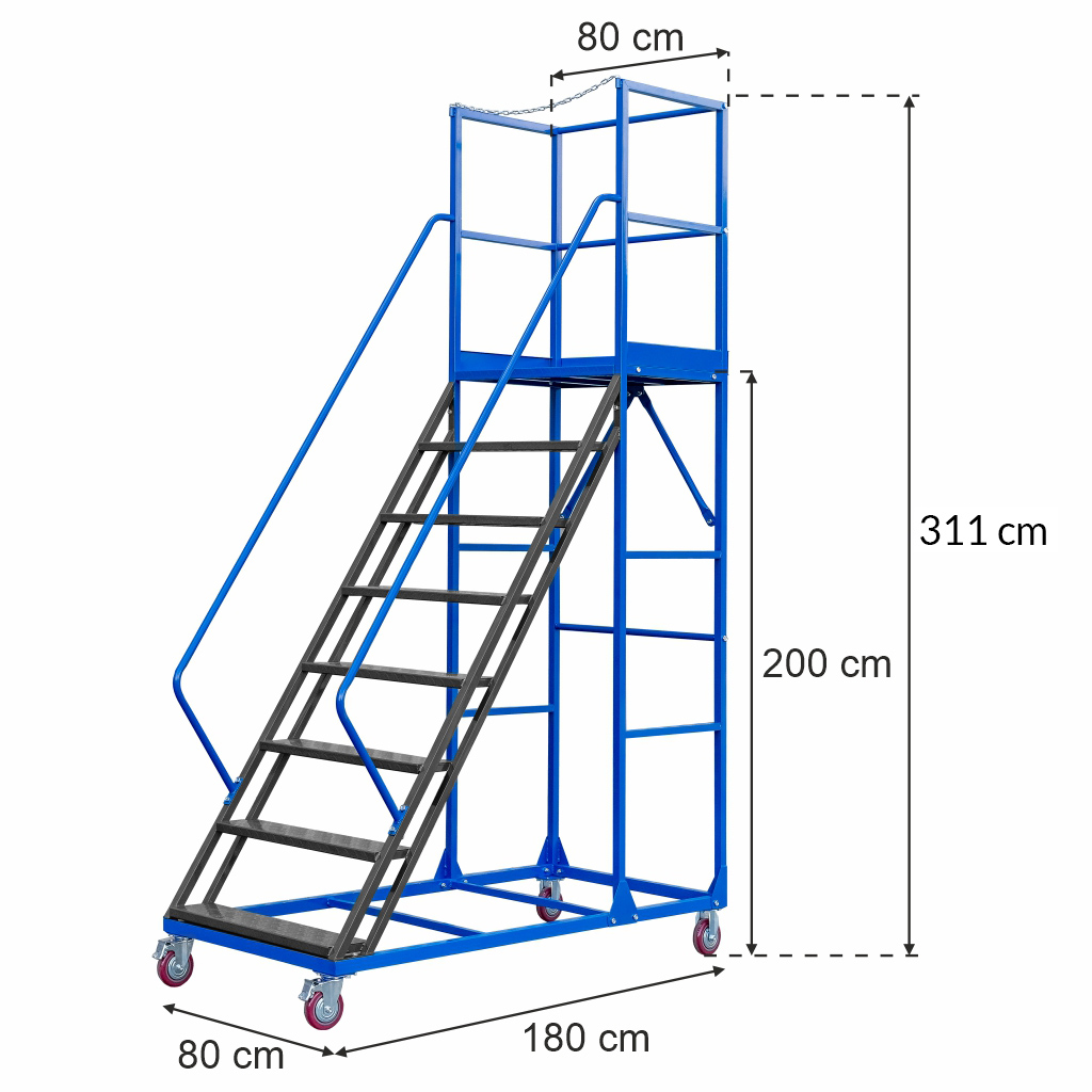 Mega-M Standard Scala da magazzino H-200 8 gradini