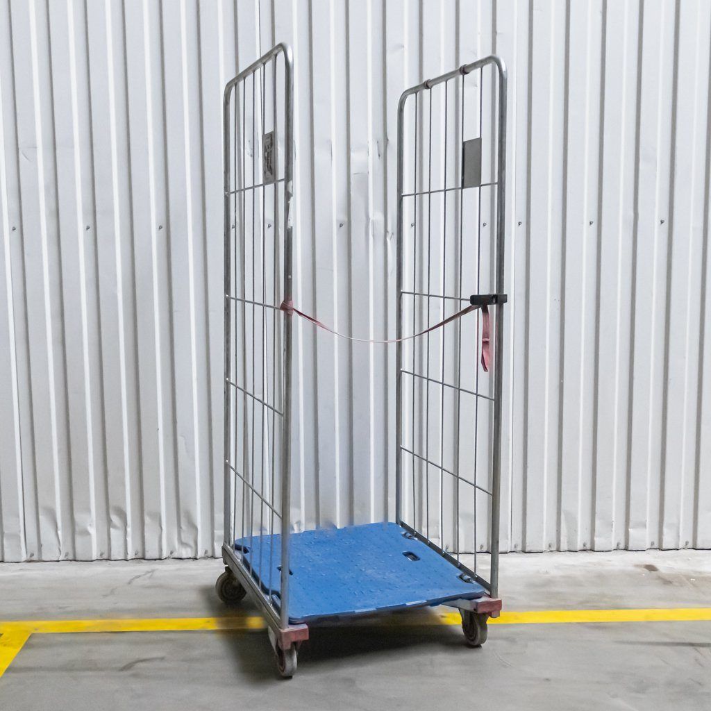 MegaMarket Rollcontainer blu carrello a rete portata 500 kg