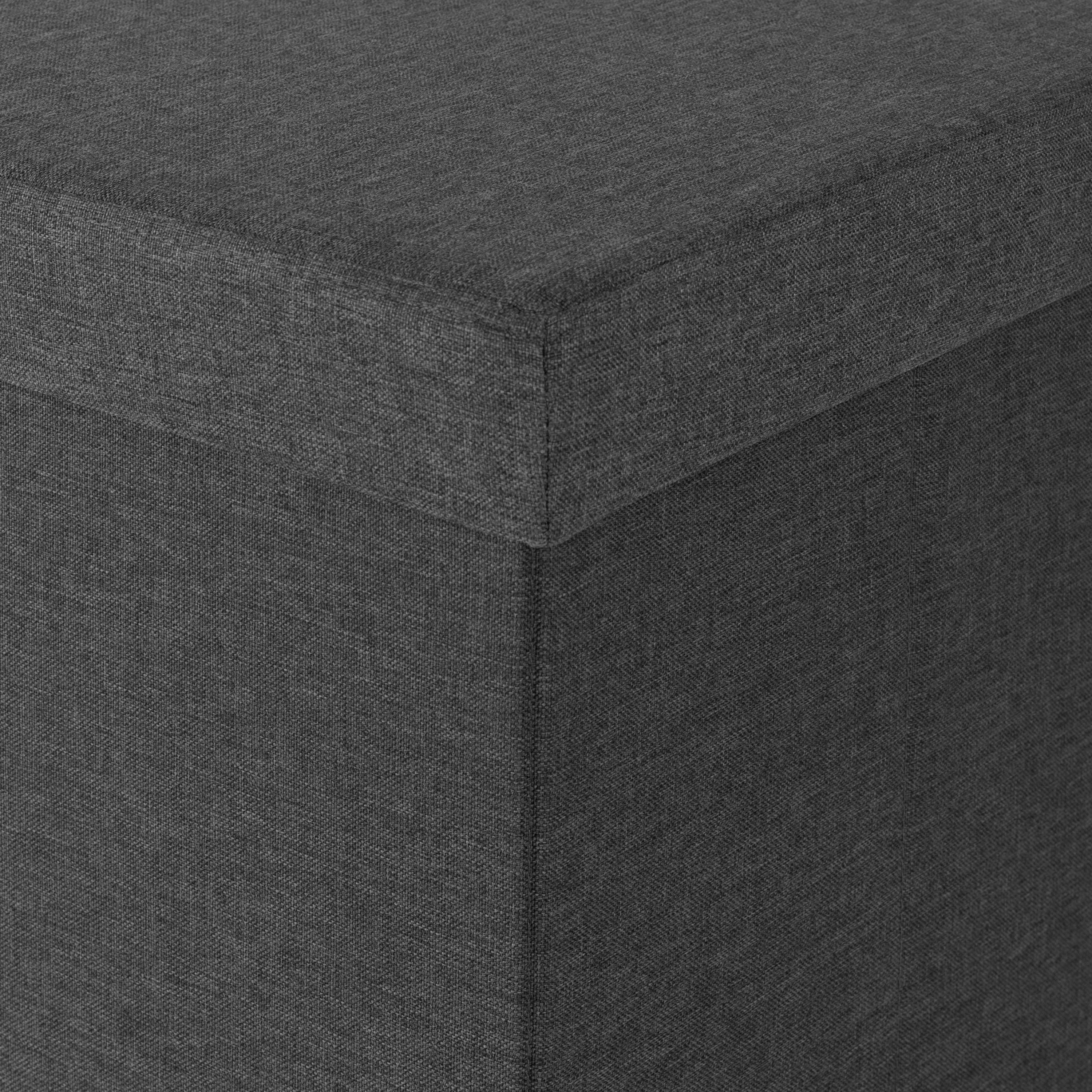 Seville Classics pouf contenitore grigio 40 cm portata 225 kg