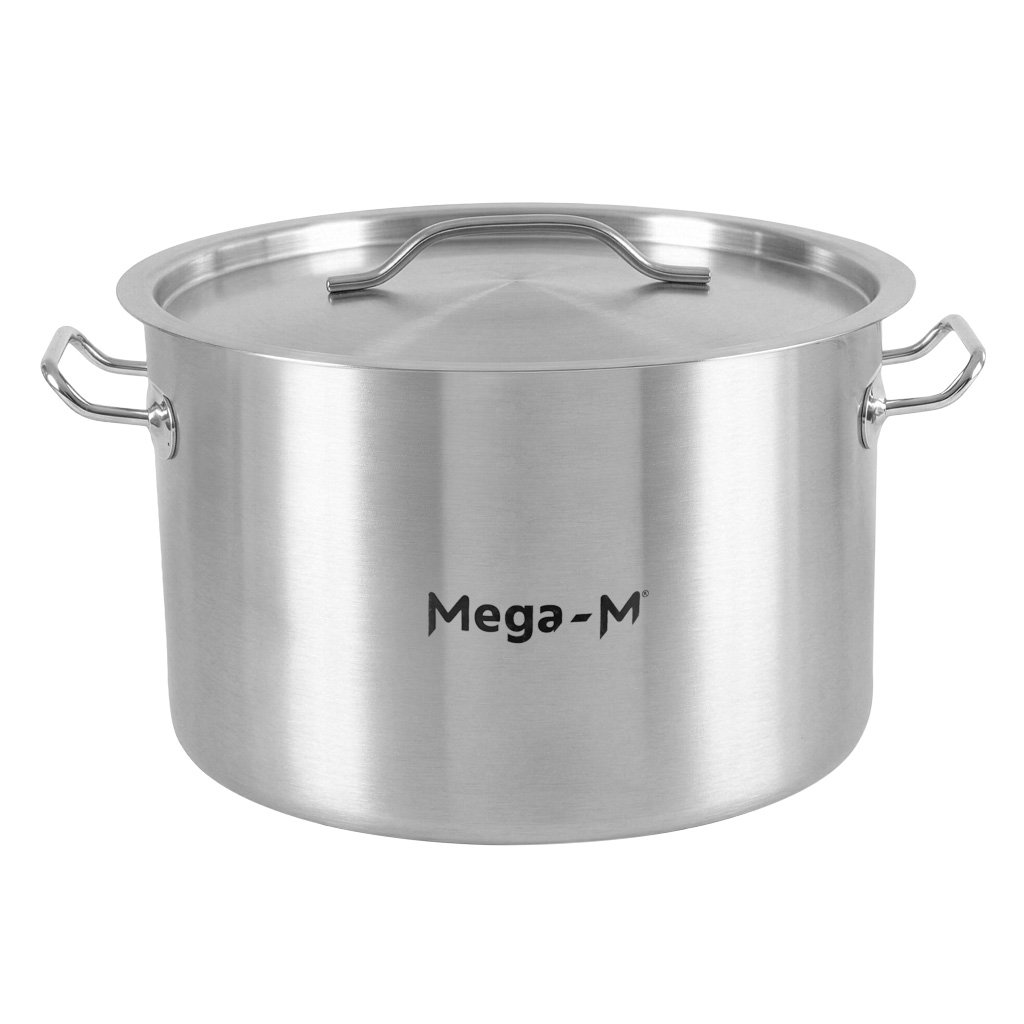 Mega-M Standard pentola bassa inox con coperchio 23L 35x22 cm
