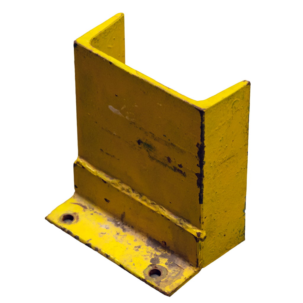 Staffa tipo C per paracolpi legno H-18 cm gialla acciaio
