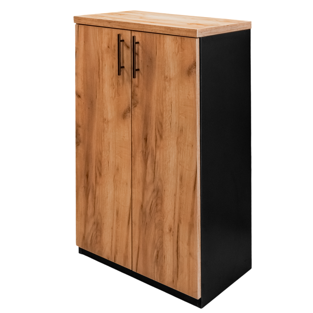 Mega-M armadio ufficio 70x35x120 cm rovere kraft nero raccoglitori