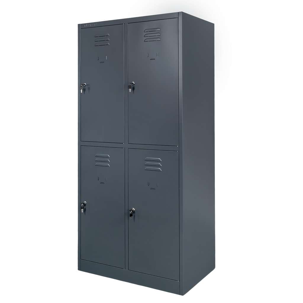 Mega-M 80x50x180 Armadietto Spogliatoio 4 Ante Grafite