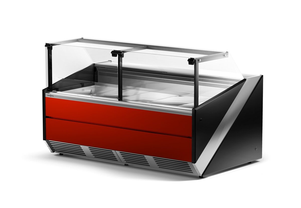 Rapa L-X 135/120 Banco Frigo Carne Vetro Dritto 135 cm
