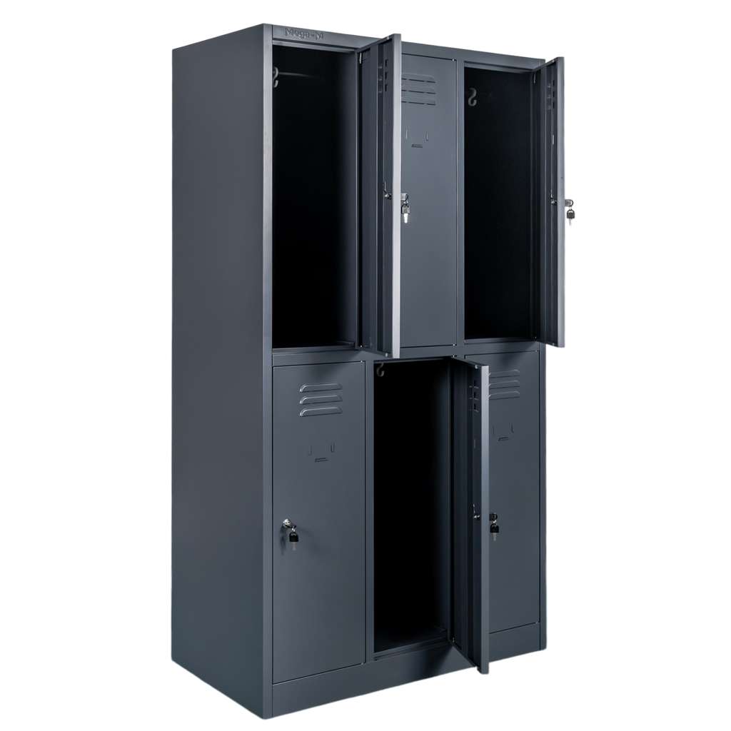 Mega-M Armadietto Spogliatoio Metallo 6 Ante 90x50x180 cm