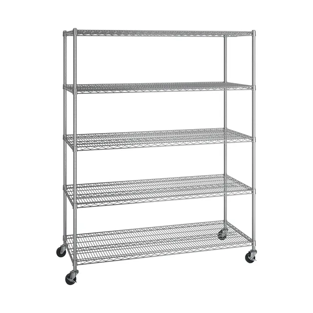Seville Classics UltraDurable 24600 scaffale filo 5 ripiani 152x61 cm