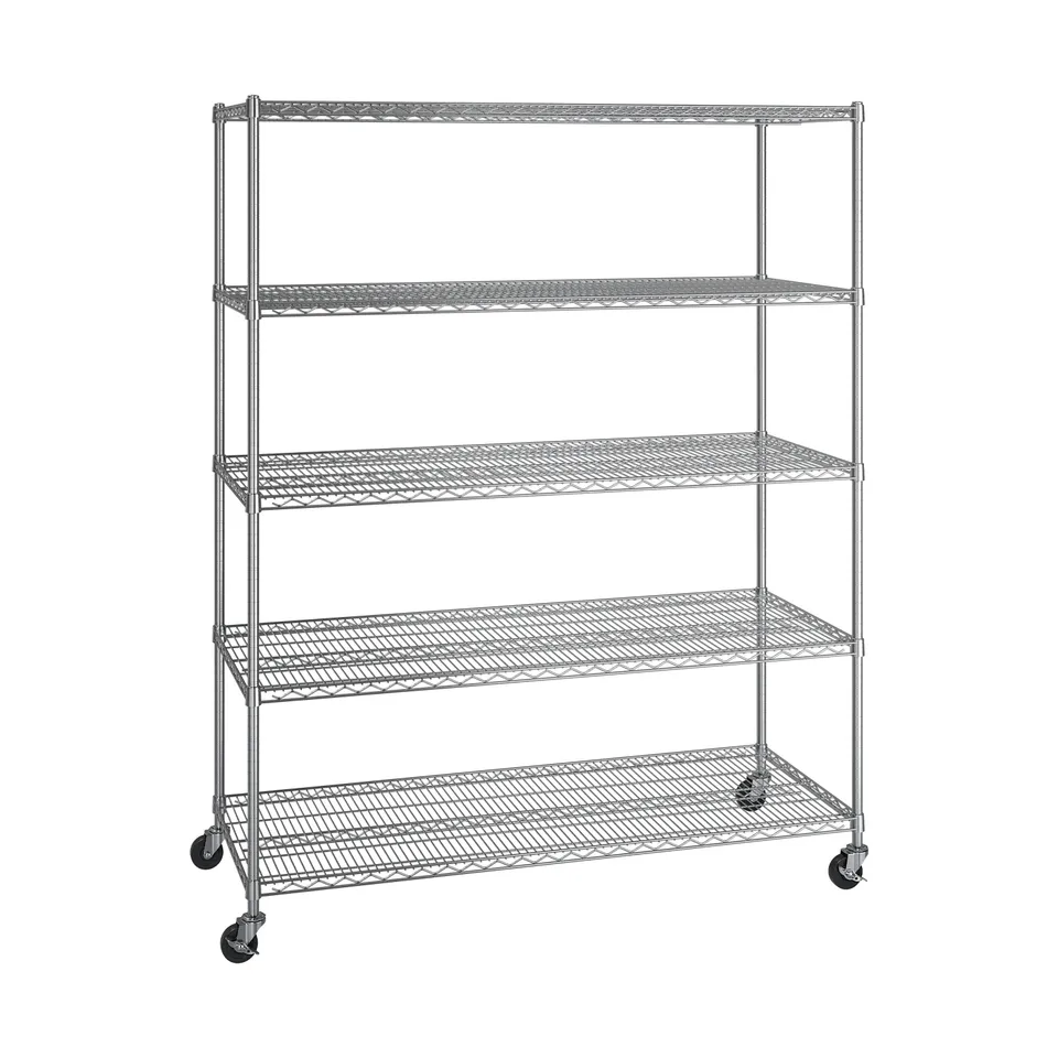 Seville Classics UltraDurable 24600 scaffale filo 5 ripiani 152x61 cm