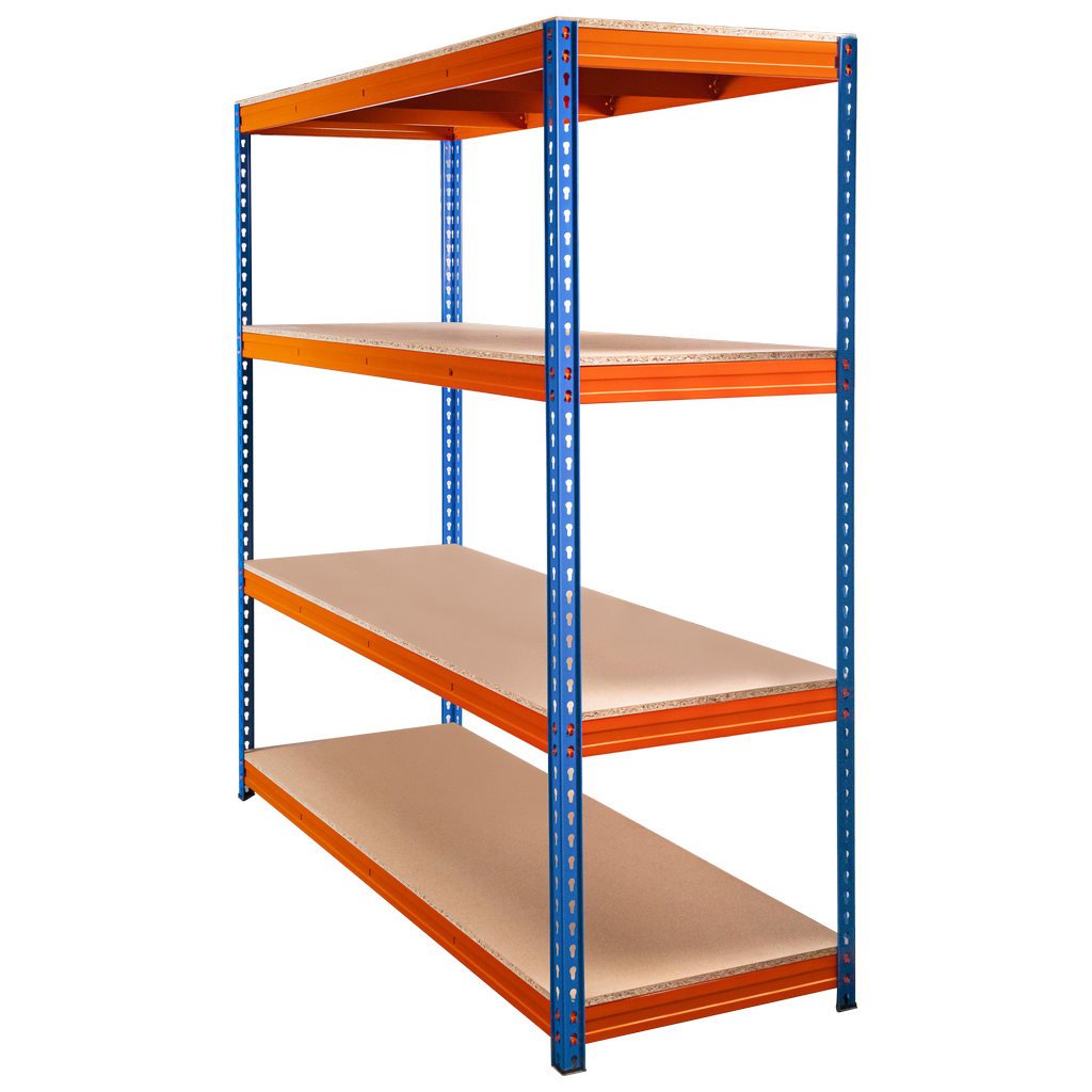 Mega-M Pro Max scaffale magazzino 4 ripiani 180x120x60 blu