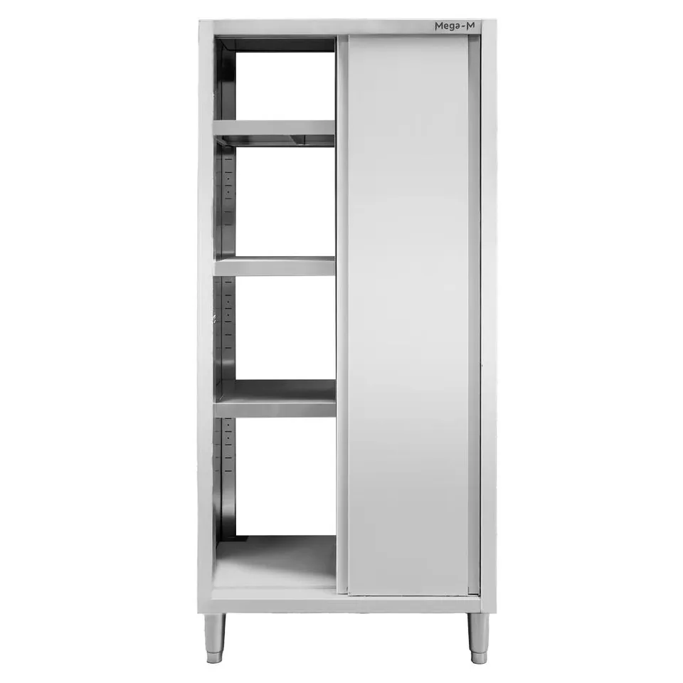 Mega-M Armadio Passante Inox 80x50x200 cm 2 Ante