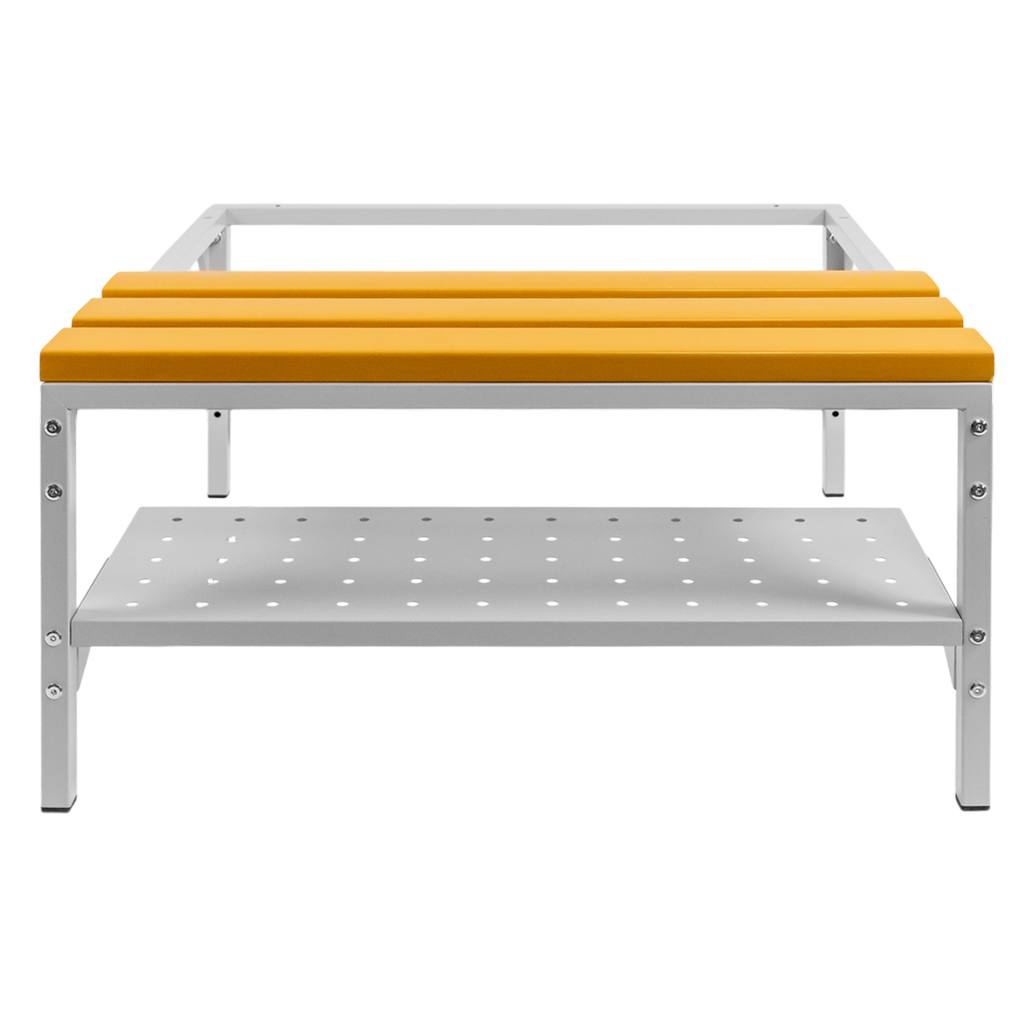 Mega-M panca spogliatoio WPC 80x80x43 cm portascarpe