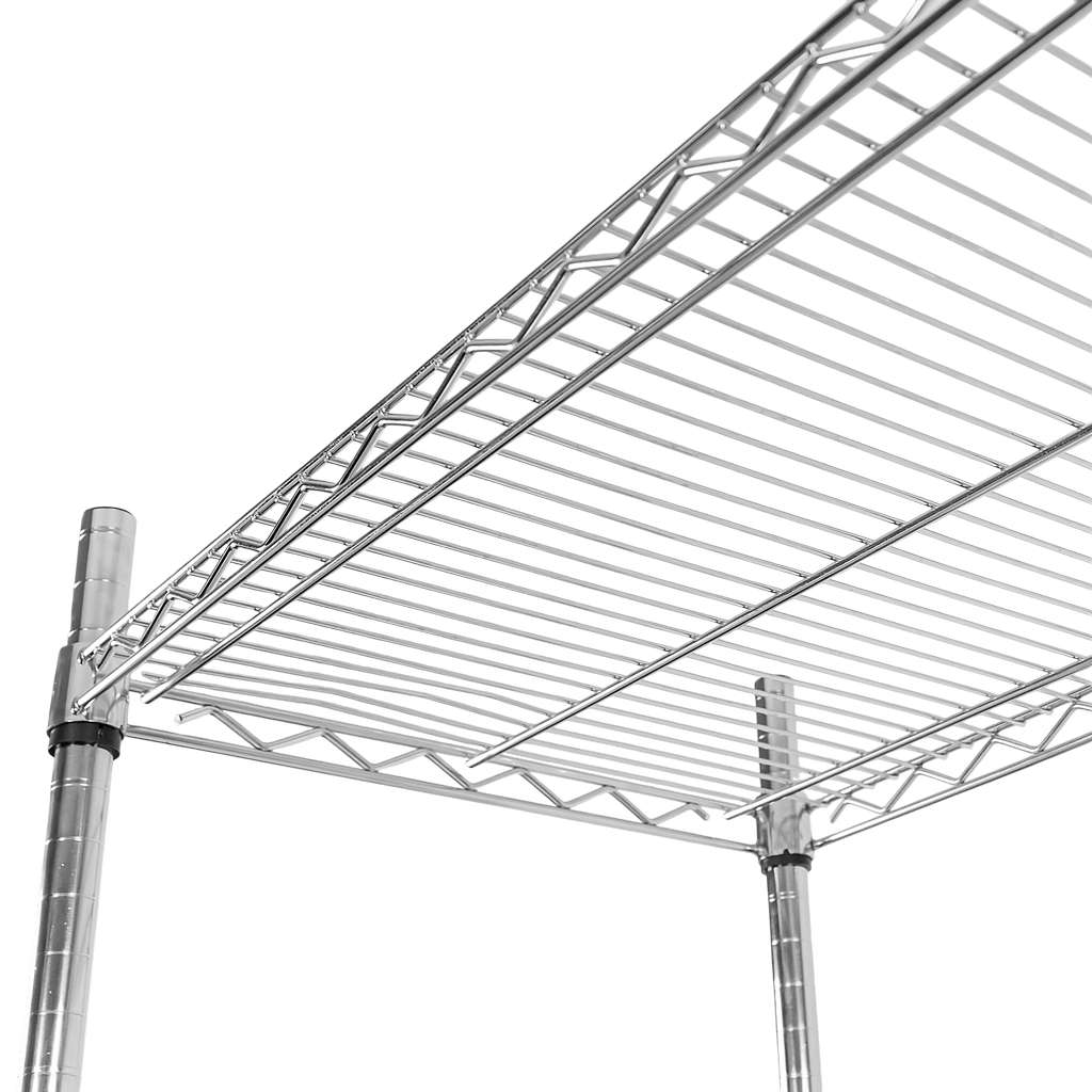 Mega-M scaffale cromato 5 ripiani filo 90x45x180 cm