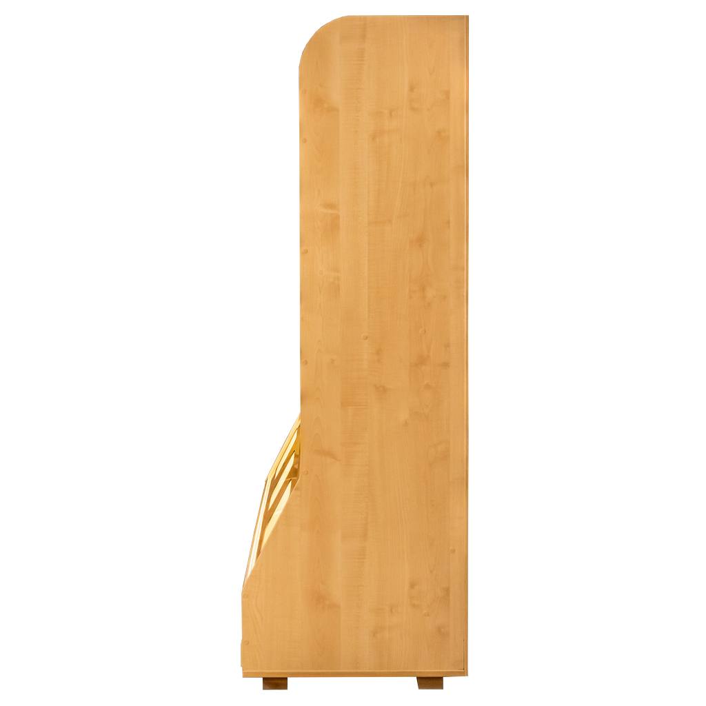 Scaffale pane 125x60x180 legno plexi LED acero chiaro