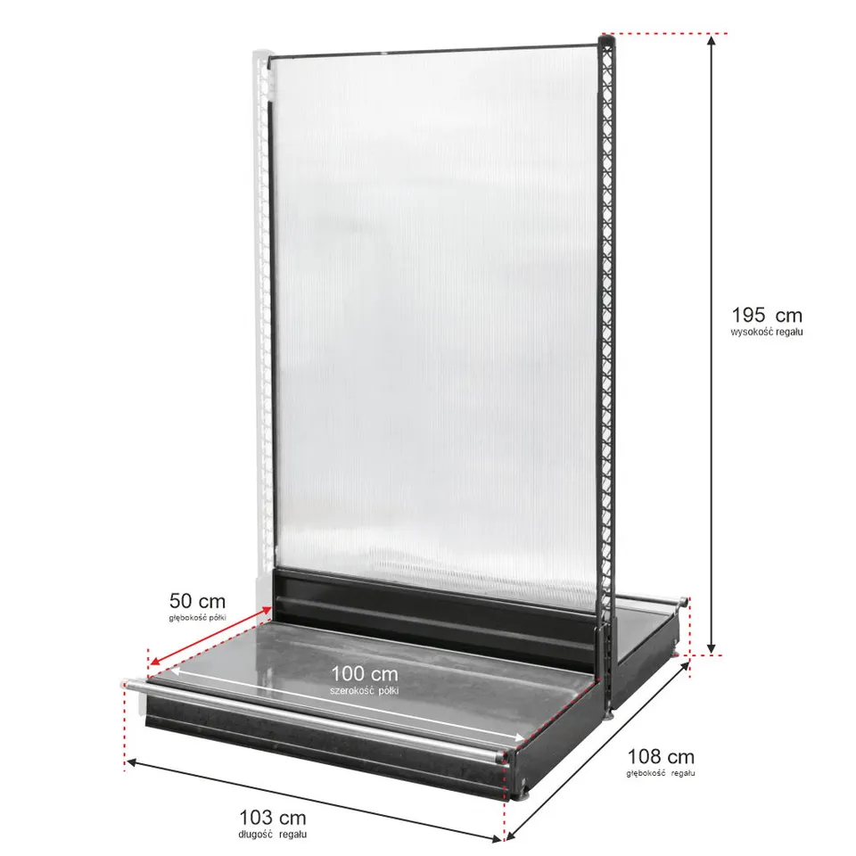 Wanzl Scaffale Negozio Bifacciale 195x103 Modulo Aggiuntivo