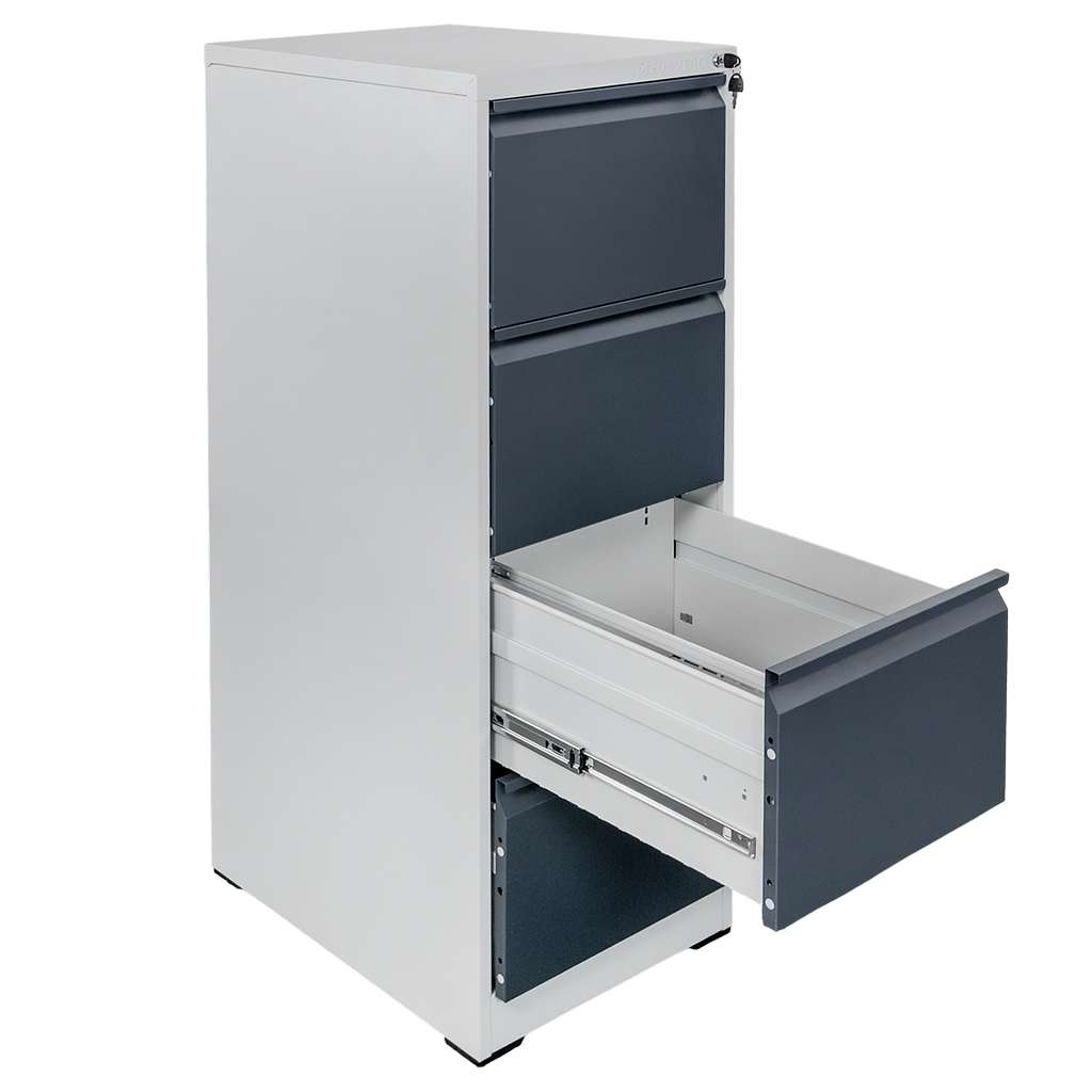 Furvero W4S S/G schedario metallo 4 cassetti grigio grafite 45cm