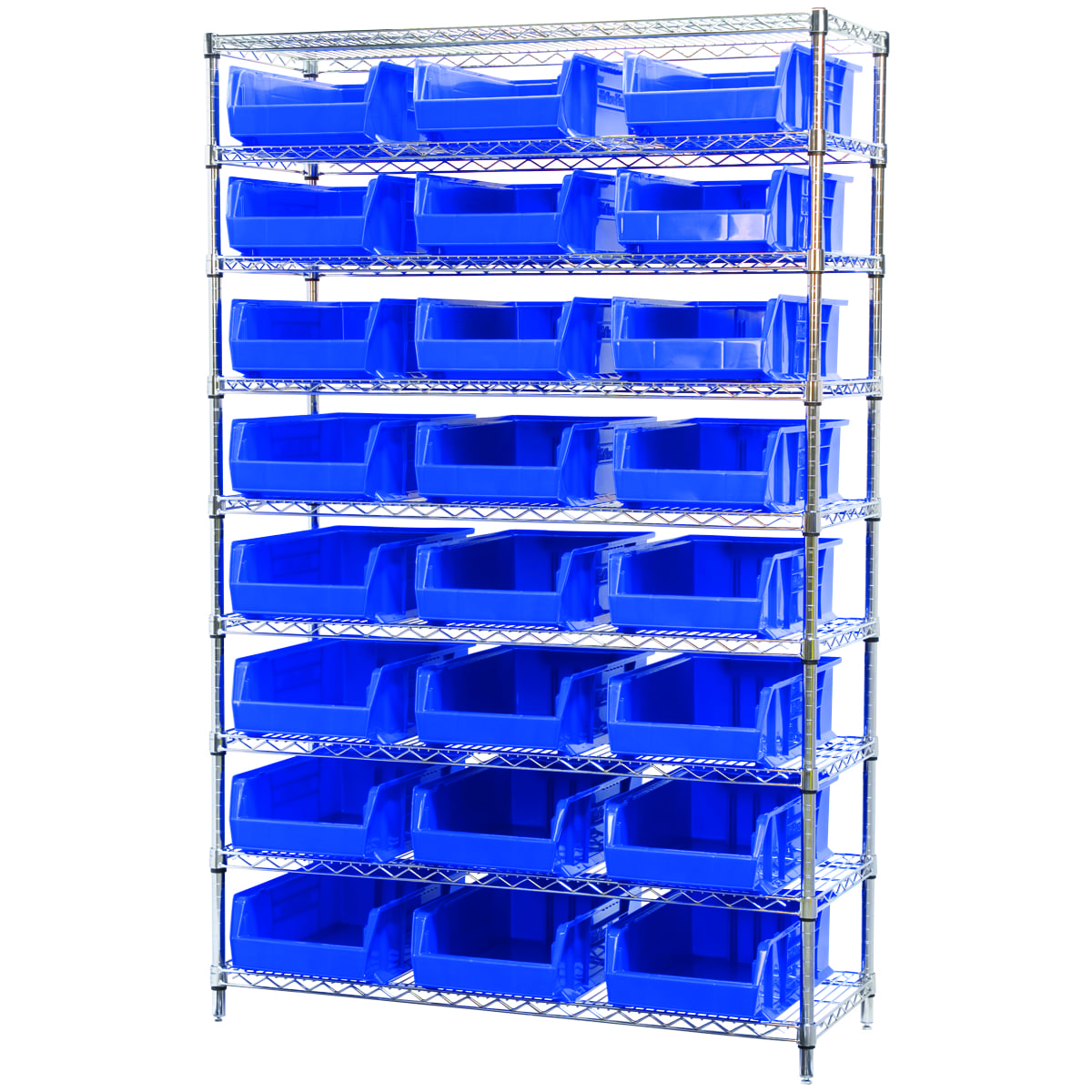 Akro-Mils AWS184830280 Scaffale Filo 9 Ripiani con 24 Box