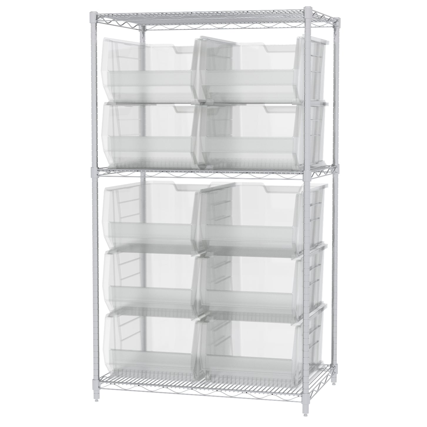 Akro-Mils AWS24361288 scaffale 3 ripiani con 10 contenitori