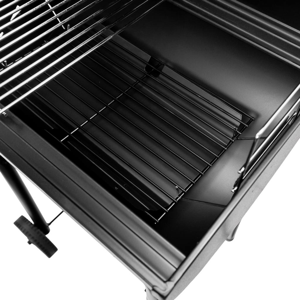 Mega-M barbecue a carbone con coperchio e camino