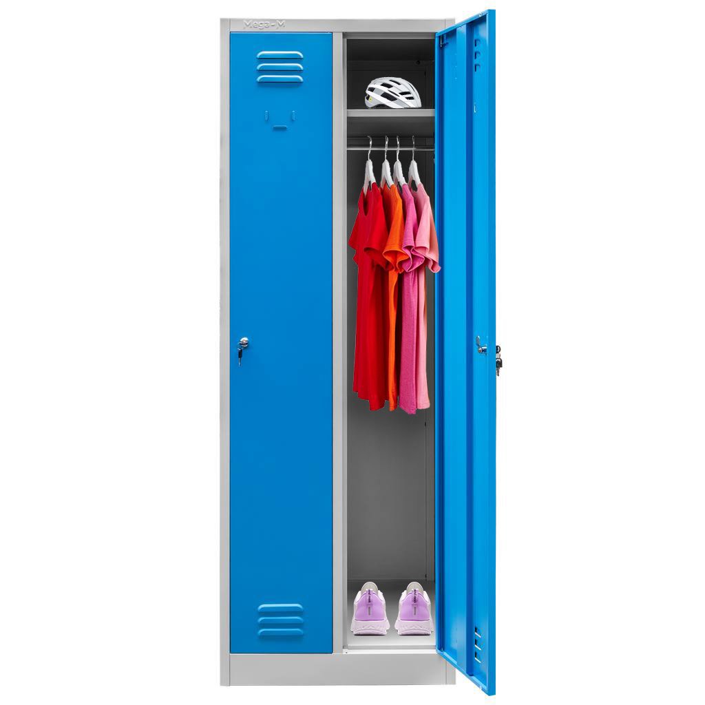 Mega-M Armadietto spogliatoio 2 ante S-60 grigio/blu