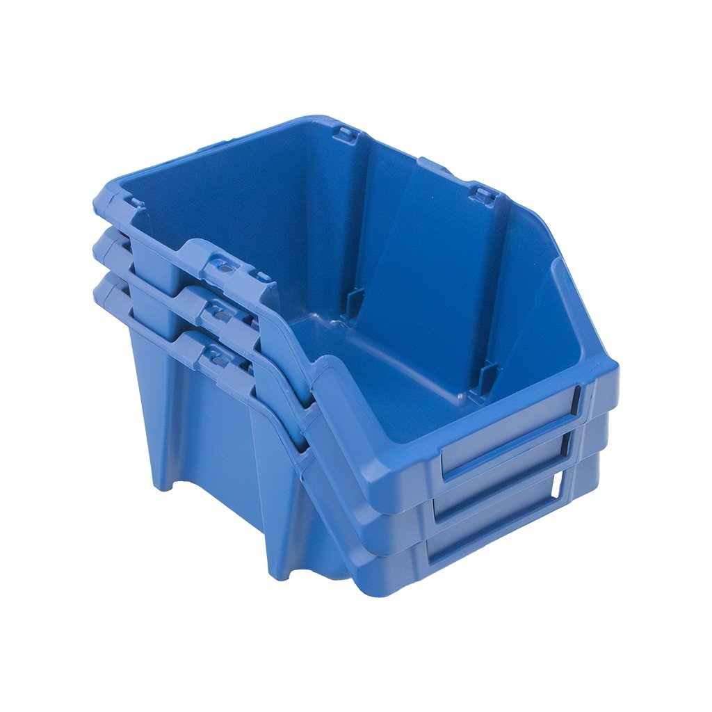Mega-M vaschetta magazzino plastica 25x15,5x12 cm blu S