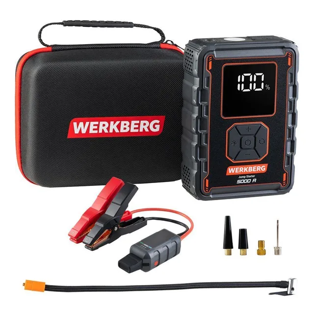 Werkberg AL008 Avviatore Batteria 32000mAh con Compressore