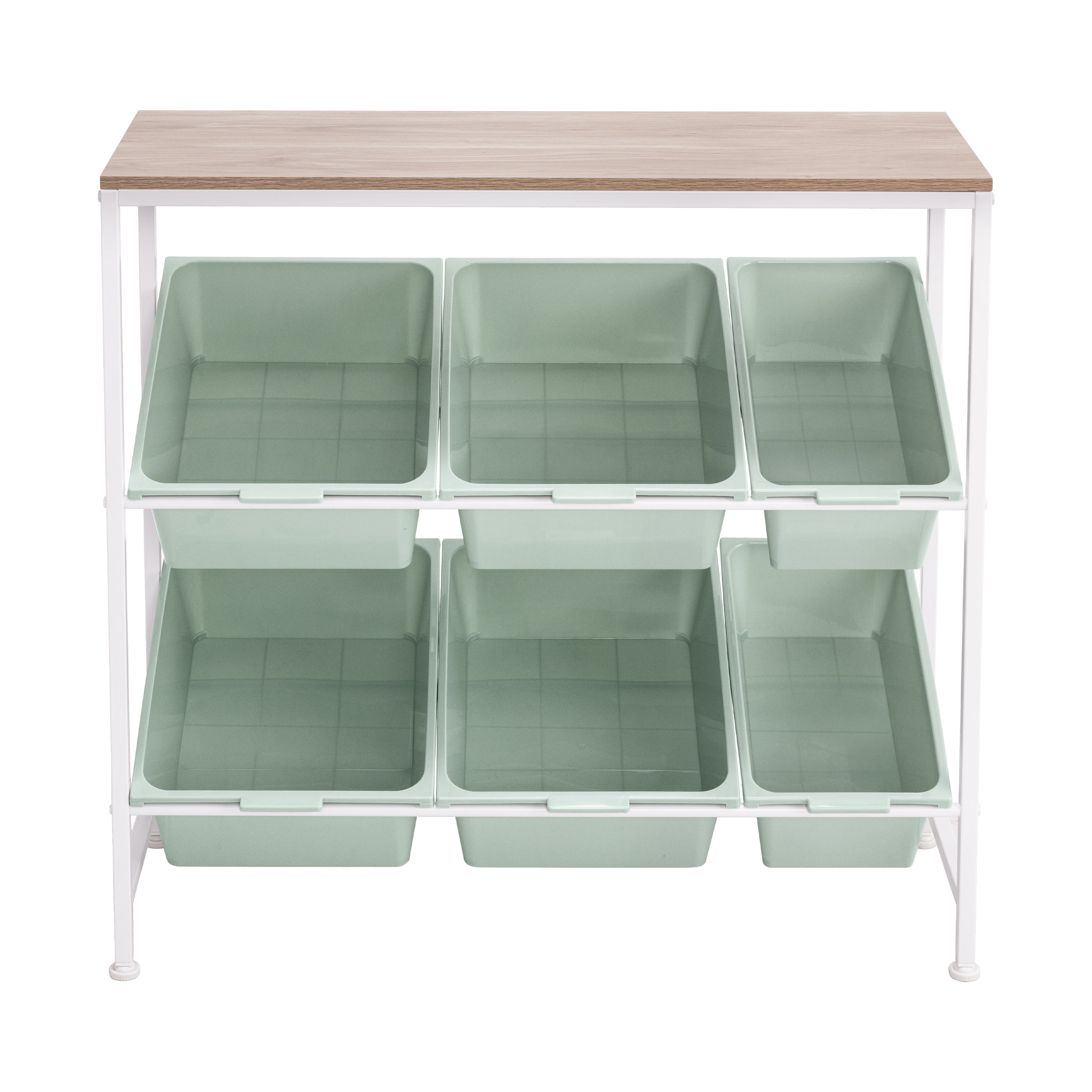 Seville Classics Organizer 6 Vaschette Carrello Bianco