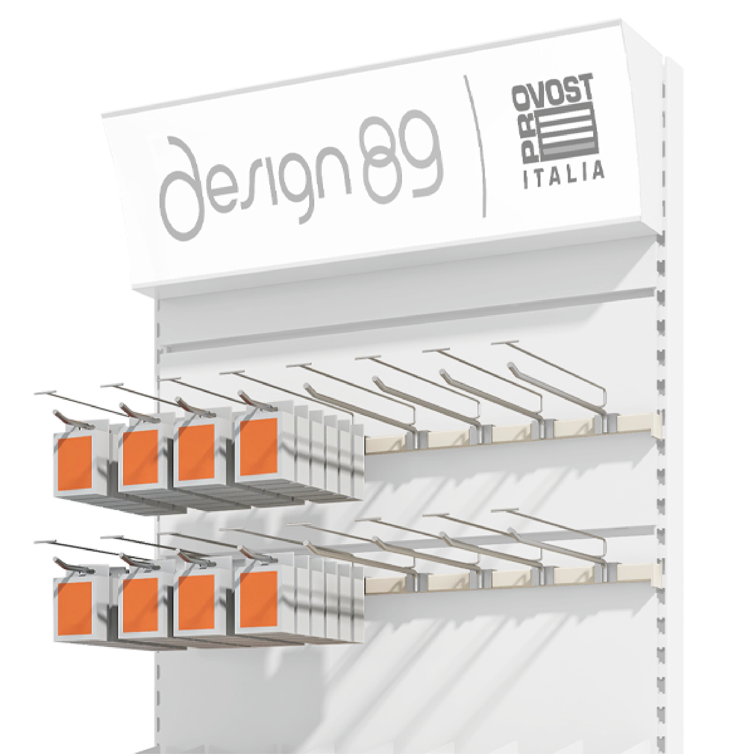 Design89 Ganci per Barra di Carico da Scaffale