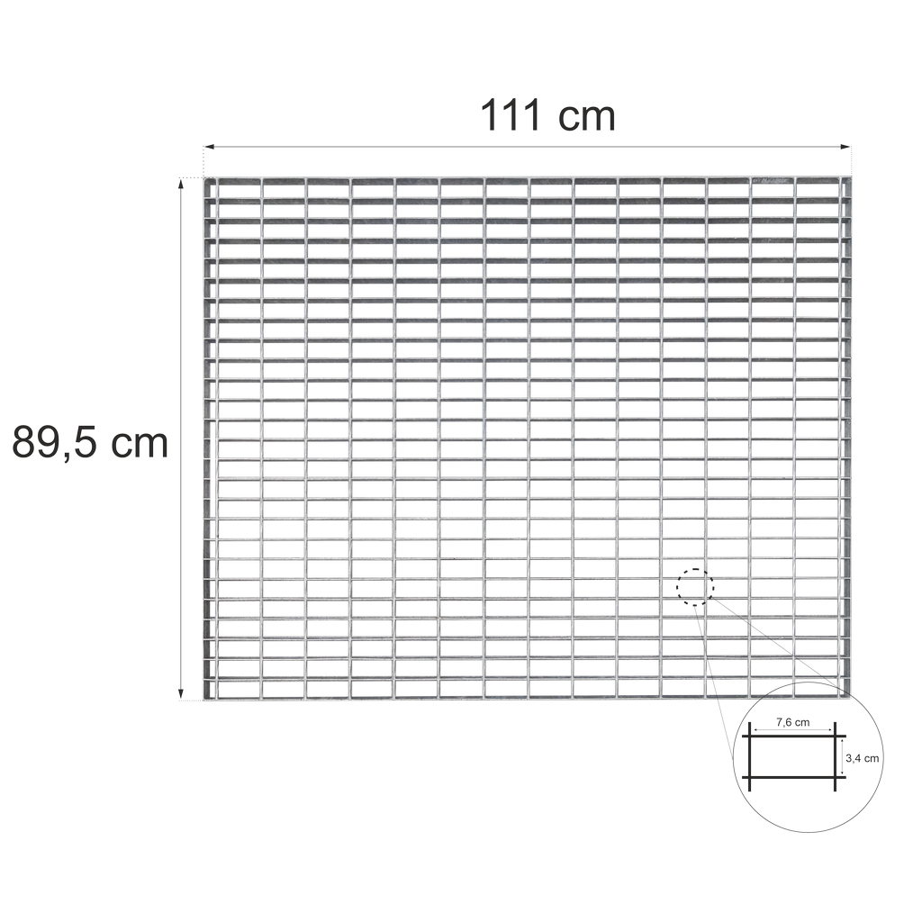 WEMA griglia scaffale zincata 111x89,5 cm portata 1000 kg