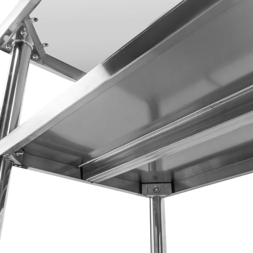 Mega-M X Standard tavolo inox 100x70x85 cm 2 ripiani