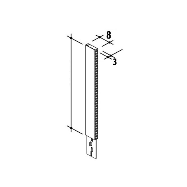Agosistem prolunga per colonna scaffale bianco RAL 9010
